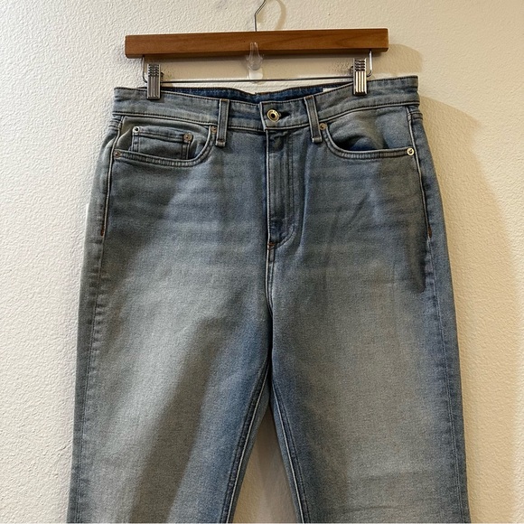 Rag & Bone Women's Nina High-Rise Flare Jeans in Friary with Holes Size 31 - Picture 5 of 15